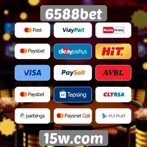 Métodos de pagamento disponíveis no 6588bet